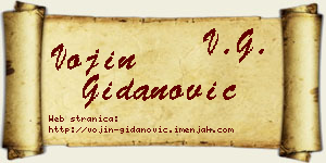 Vojin Gidanović vizit kartica